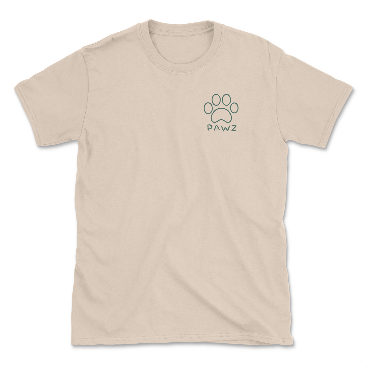 Tequila & Pups - (Sand) (Adult Short Sleeve T-Shirt)