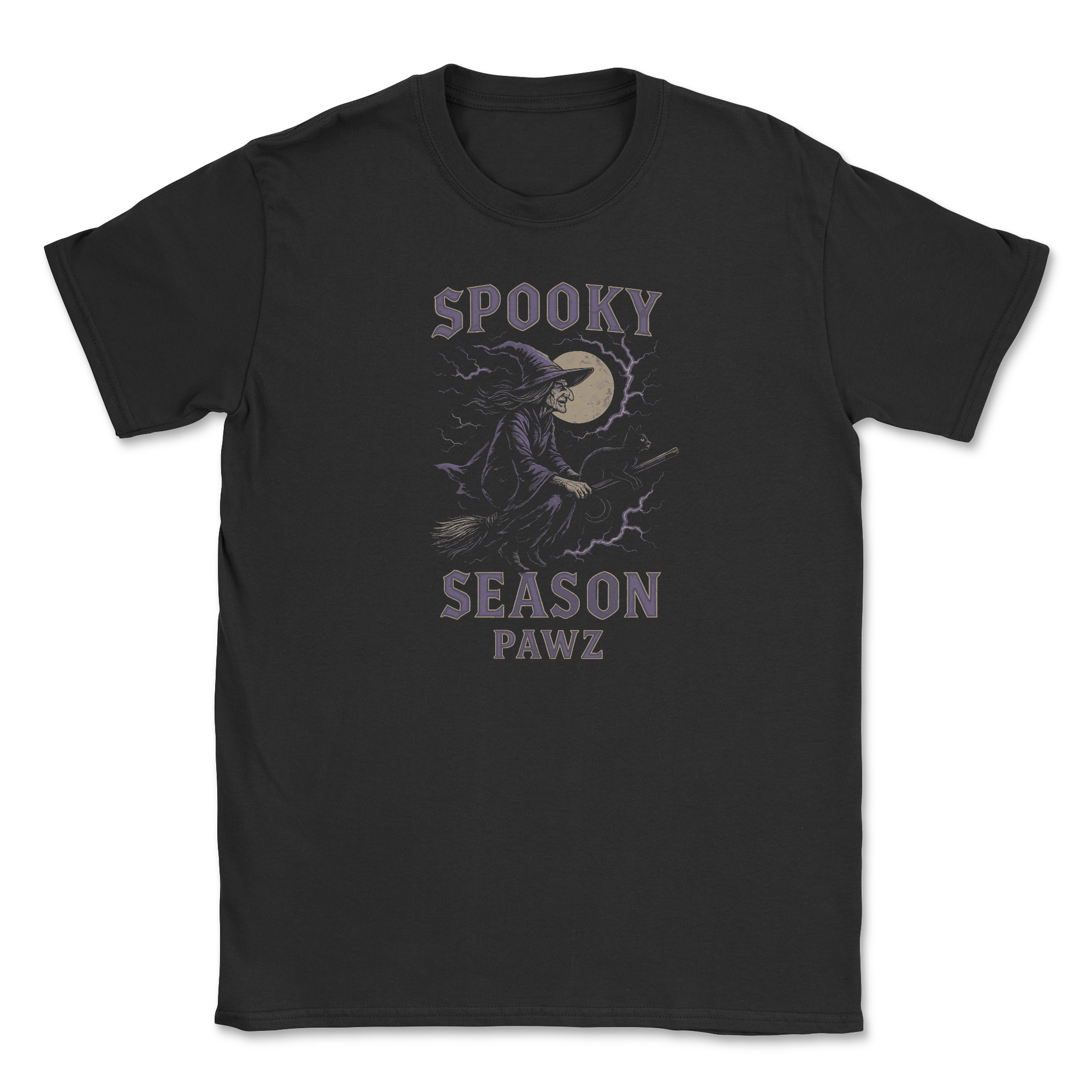 Spooky Season Witch (Front Print) (Adult Short Sleeve T-Shirt)