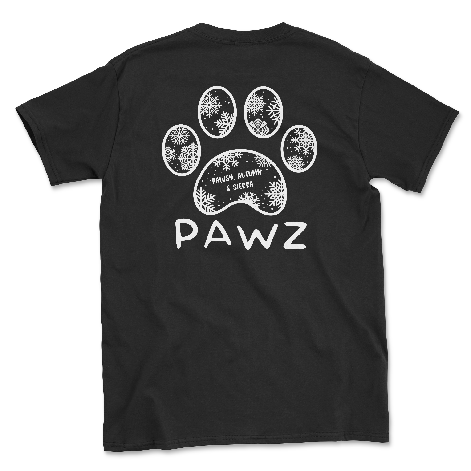 Pawsy, Autumn & Sierra Snowflake (Adult Short Sleeve T-Shirt)