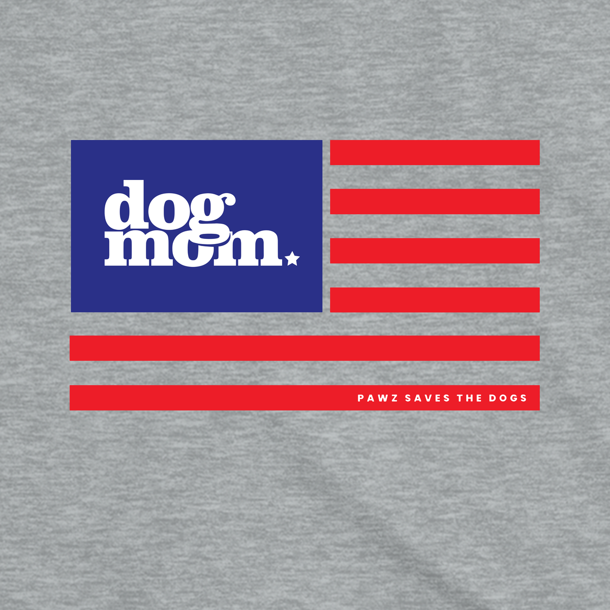 Dog Mom Flag (Front Print) (Adult Hoodie)