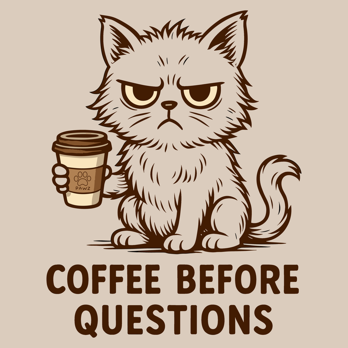 Cranky Caffeine (Front Print) (Adult Short Sleeve T-Shirt)