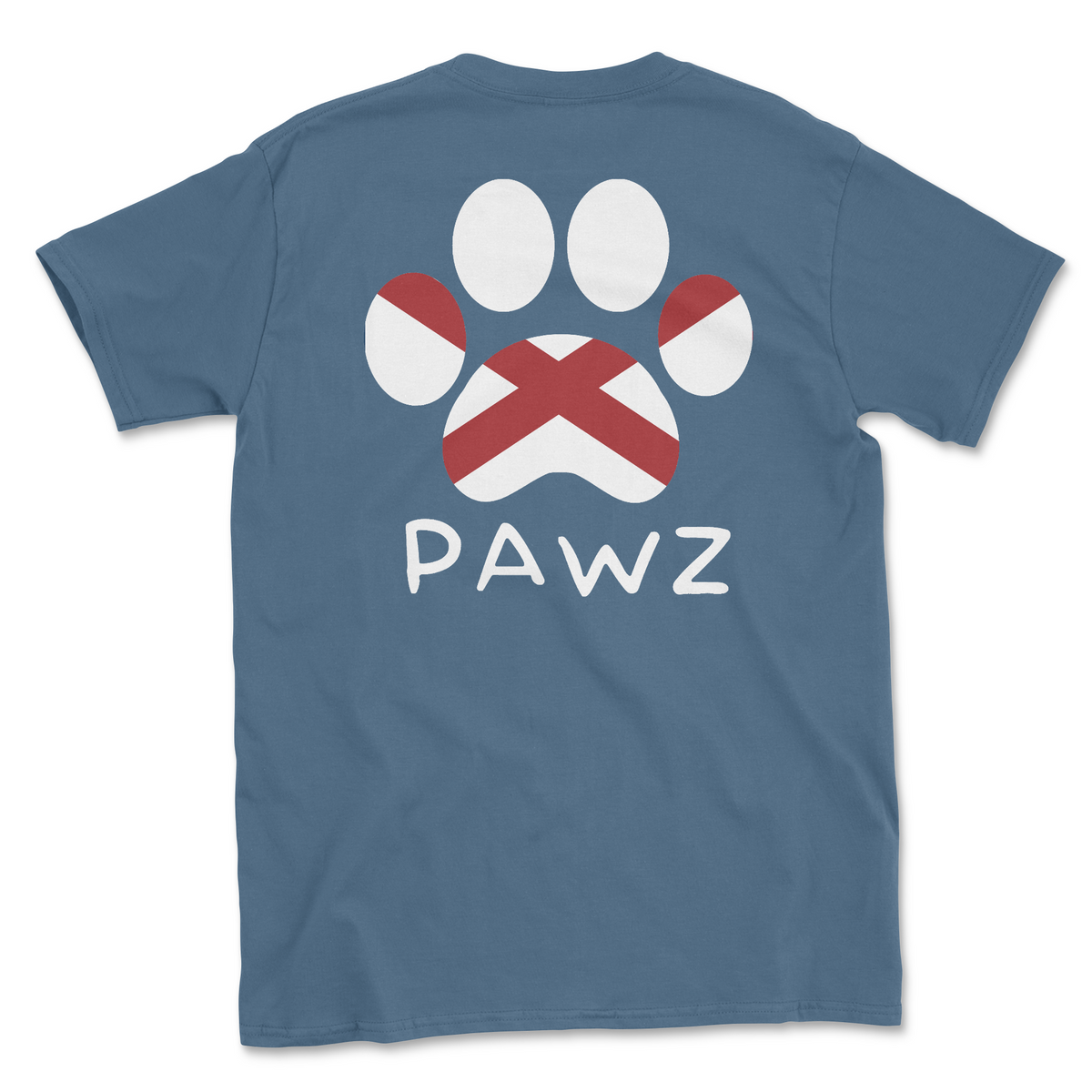 Alabama Flag Paw (Adult Short Sleeve T-Shirt)