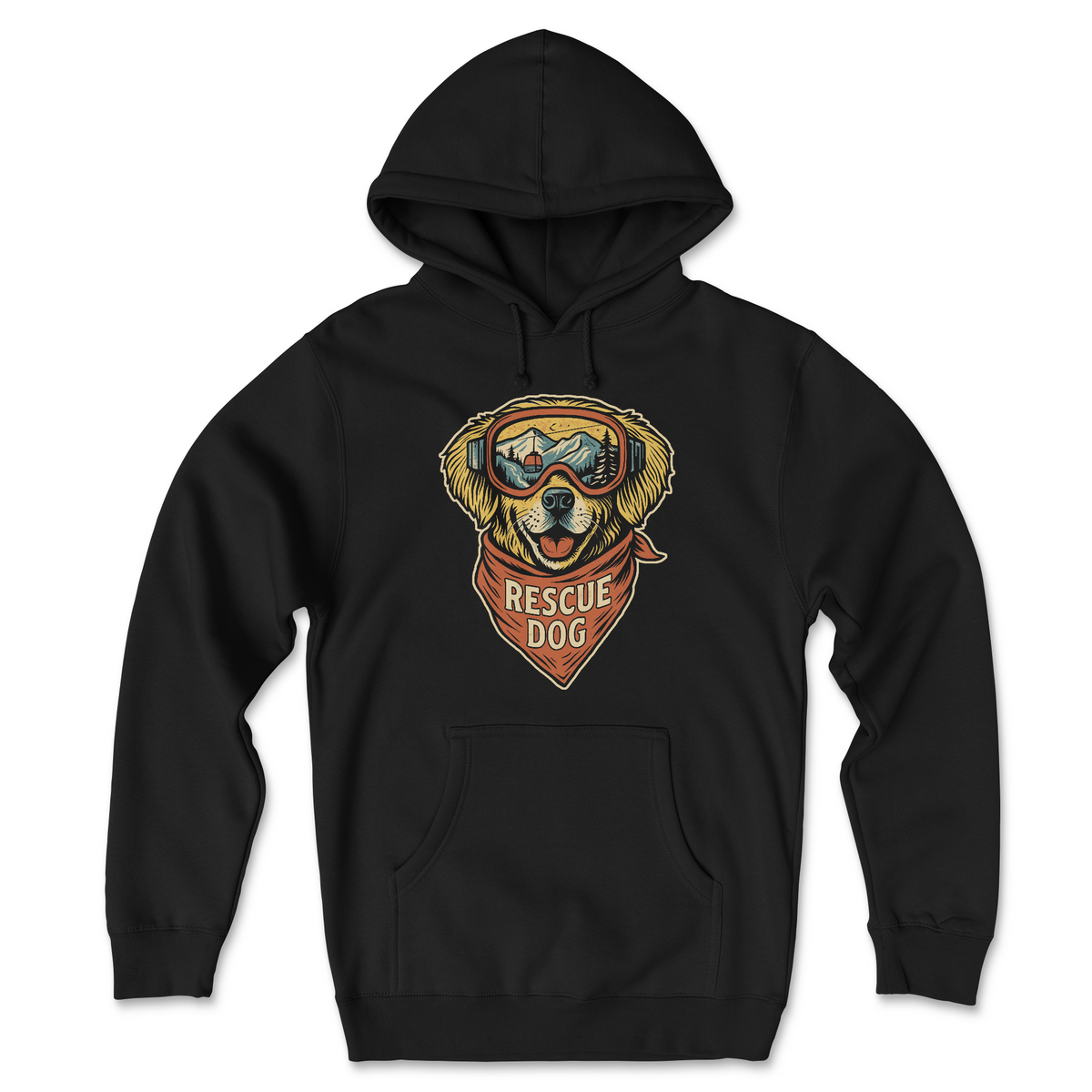 Powder Patrol (Front Print) (Adult Hoodie)