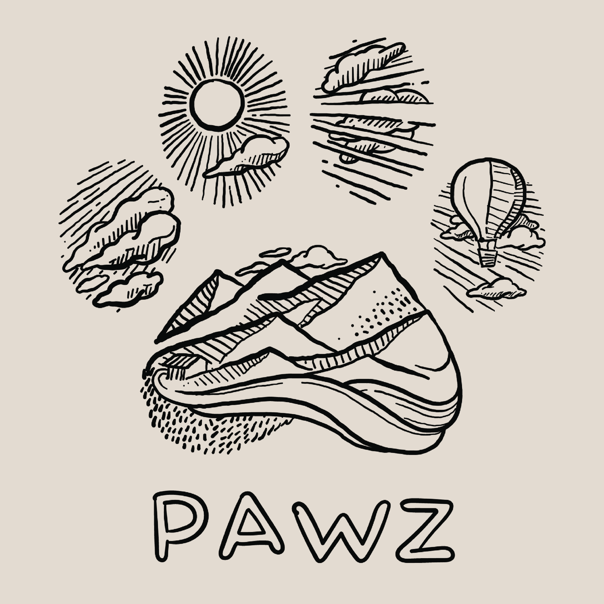 Outdoor Outline (Natural) (Adult Short Sleeve T-Shirt)