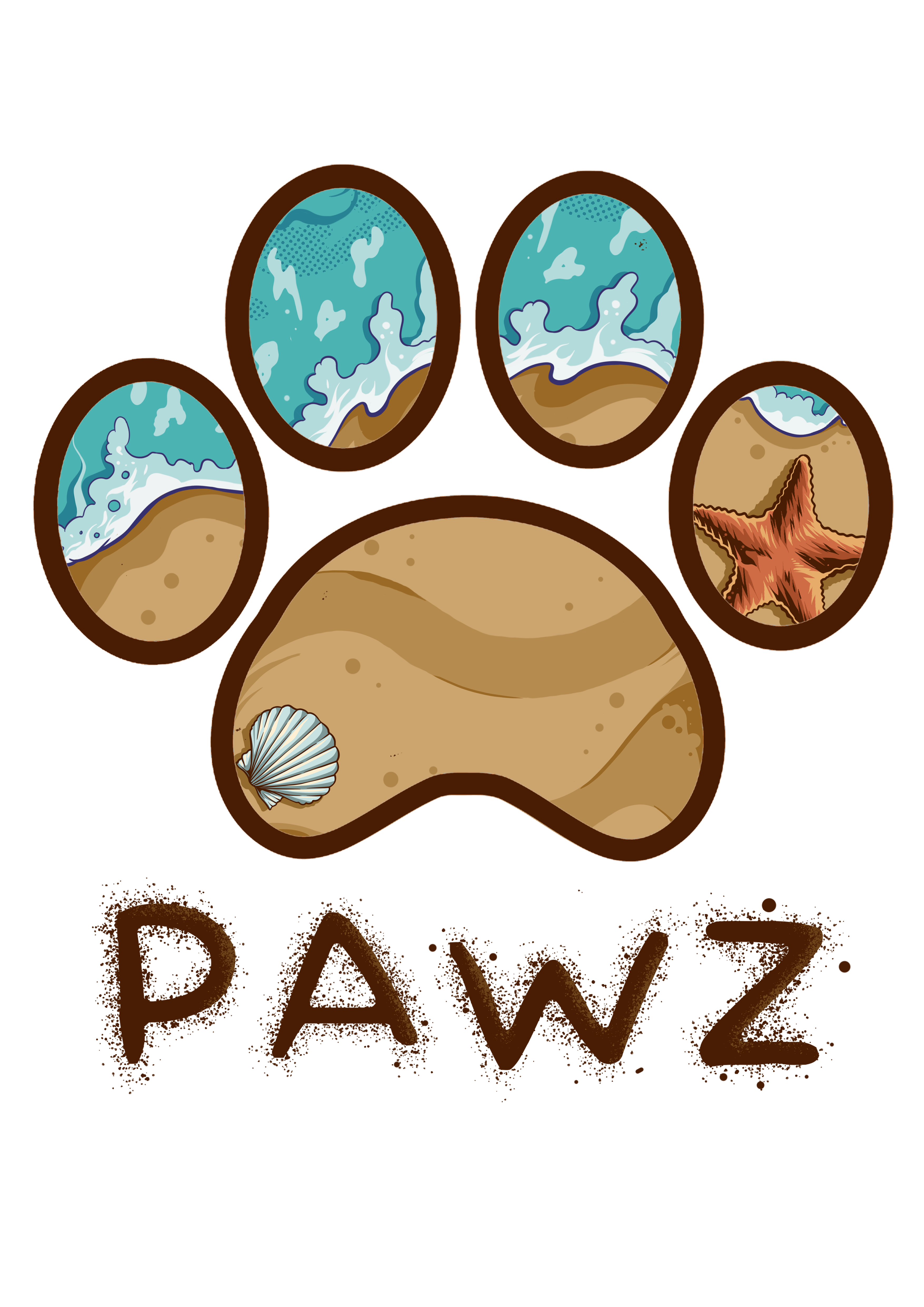 Sandy Pawz (Adult Short Sleeve T-Shirt)