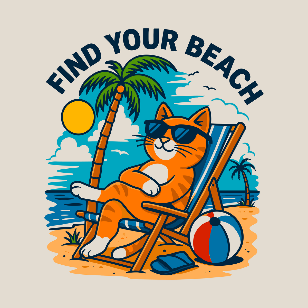 Find Your Beach (Adult Short Sleeve T-Shirt)