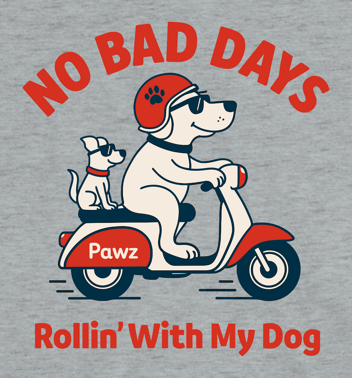 Rollin' With My Dog (Adult Short Sleeve T-Shirt)
