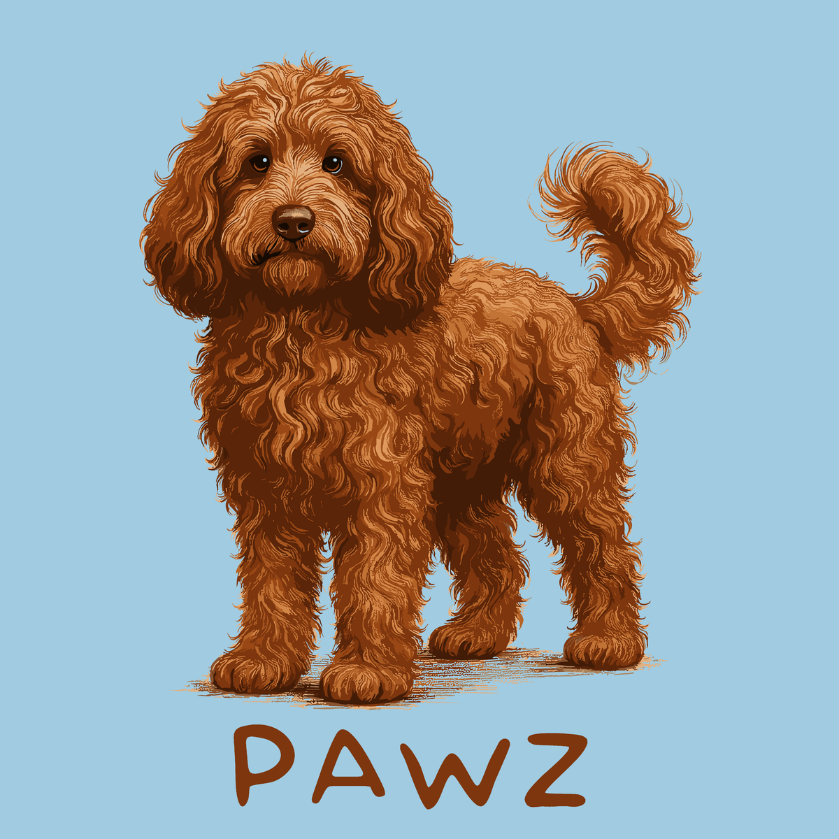 Red Golden Doodle (Adult Hoodie)