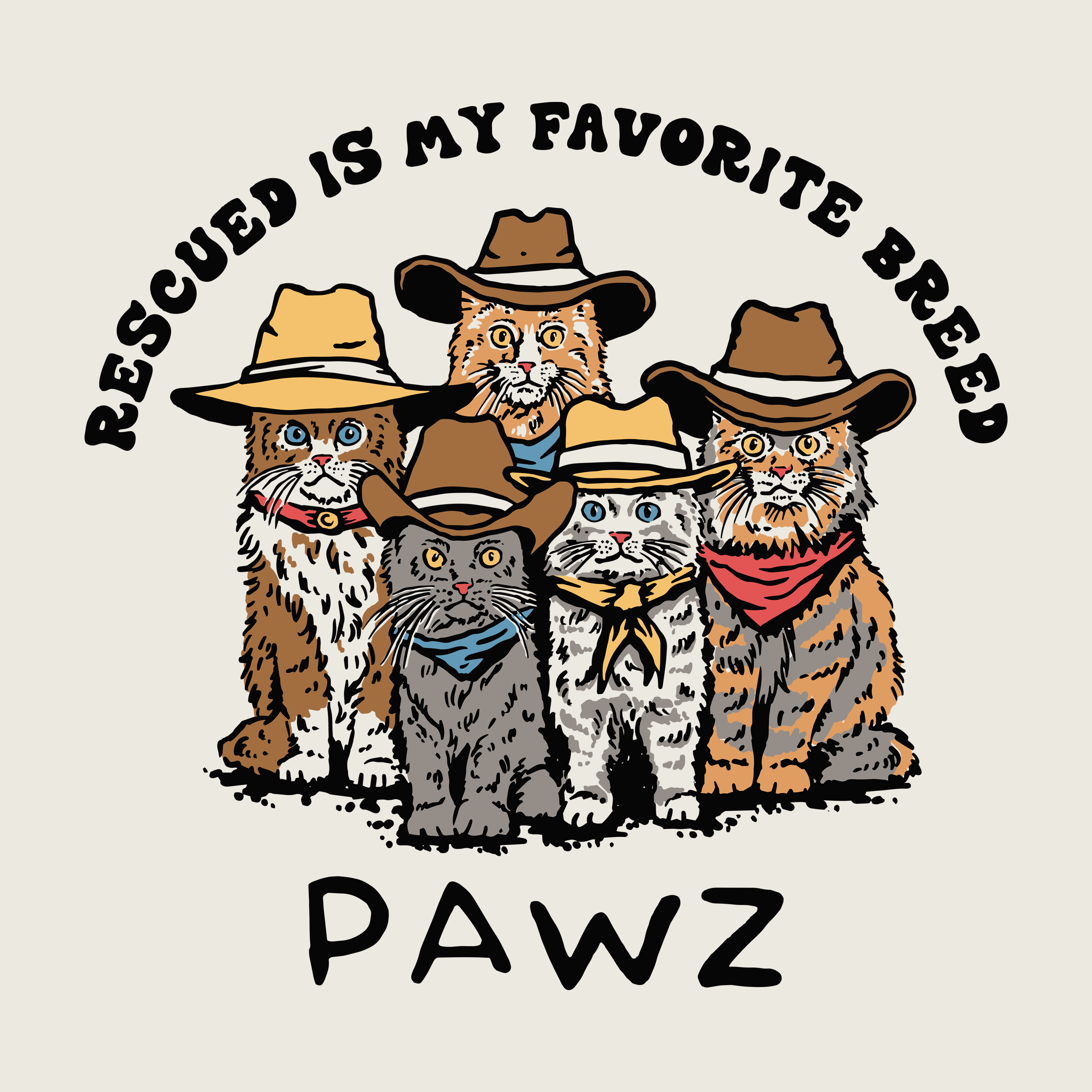 Rescued Breed - Cats (Adult Short Sleeve T-Shirt)